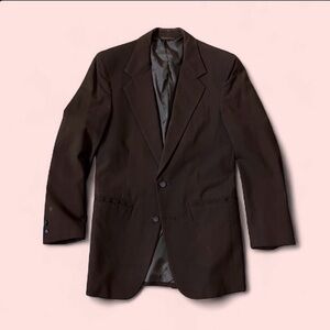 Vintage chocolate brown blazer - classic tailored jacket